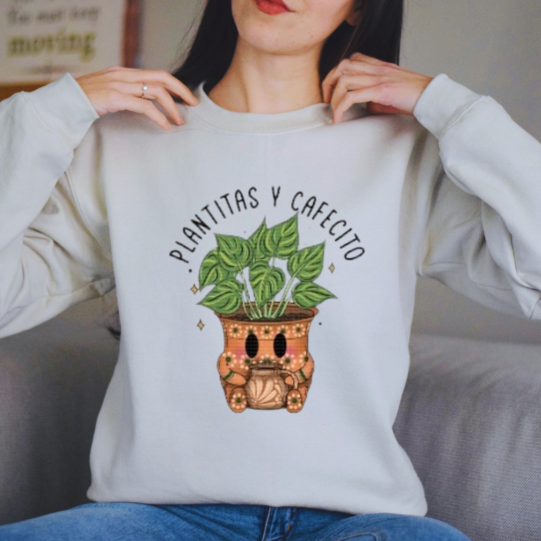 Plantitas y Cafecito Crewneck